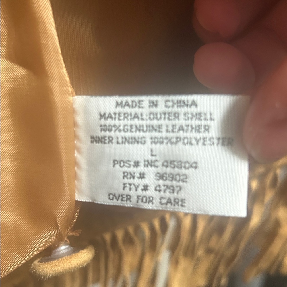 Marlboro Tan Suede Fringe Jacket - Picture 3 of 5